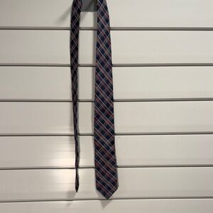 Pronto Uomo Classic Plaid Tie in Red and Blue